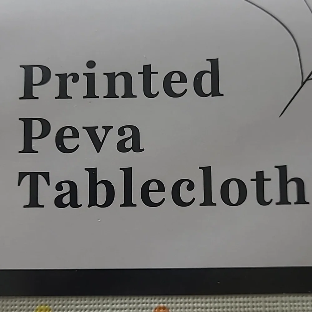 Printed Peva Tablecloth - Orange and Yellow Candy Corn Design